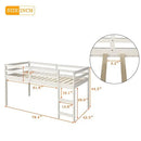 Portable Twin Loft Bed with Storage Cabinet for Kids childrensterritory