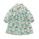 Lovely Cartoon Animals Design Little Girls Casual Dresses childrensterritory