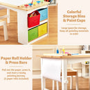 Kids Craft Table with Large Storage & Paper Rolls