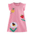 Little Girls Flowers Bees Embroidered Summer Dress childrensterritory