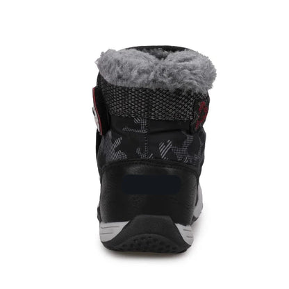 Kids Printed Warm Snow Shoes With Fur Design childrensterritory