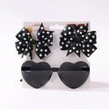 Girls Hair Bows And Colorful Heart Sun Glasses