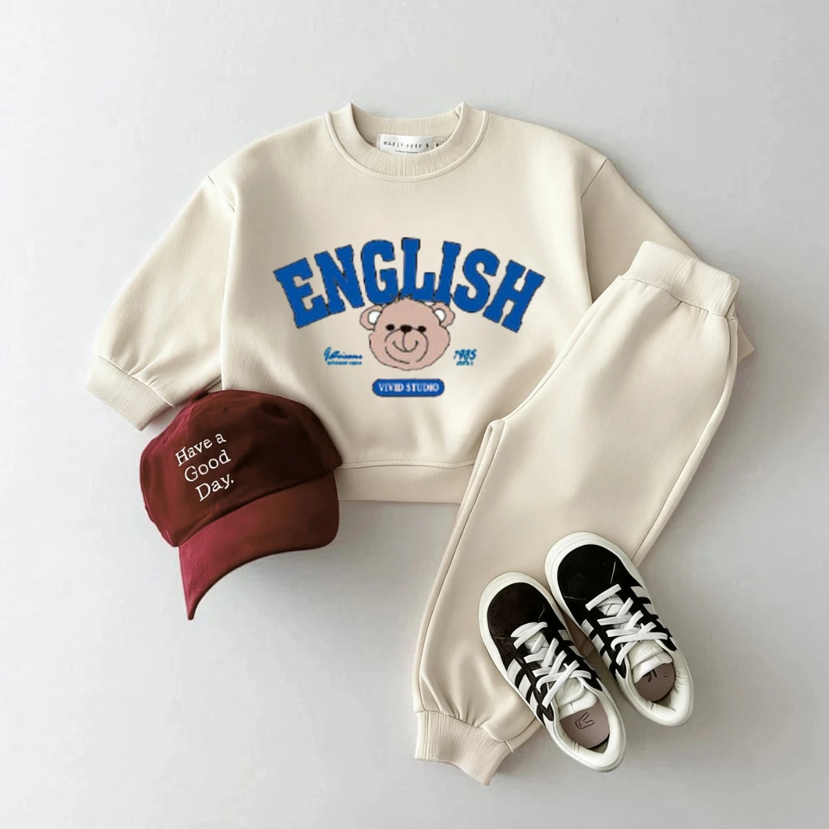 Kids Cartoon Print Long-Sleeved Clothing Set childrensterritory