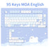 Dessert Cat Theme 95 Keycaps Kit for Mechanical Keyboard childrensterritory