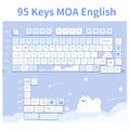Dessert Cat Theme 95 Keycaps Kit for Mechanical Keyboard childrensterritory