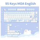 Dessert Cat Theme 95 Keycaps Kit for Mechanical Keyboard childrensterritory
