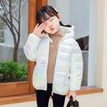 Bear Print Winter Hooded Jackets For Toddler Girls childrensterritory