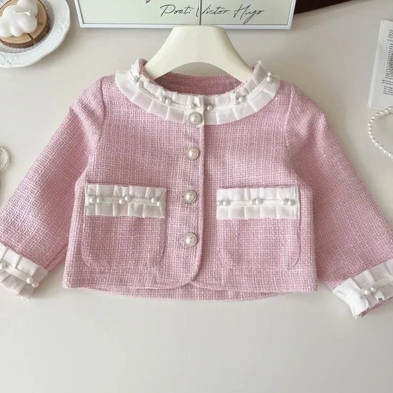 Girls’ Long-Sleeved Stylish Formal Outfit childrensterritory