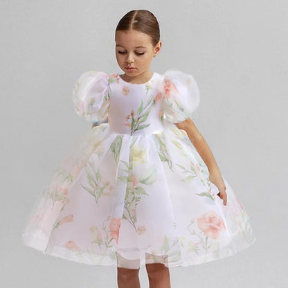 Little Girls Fluffy Formal Bridesmaid Dress/Prom Gowns childrensterritory