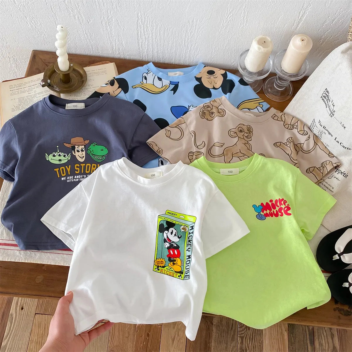 Little Boys Cartoon Print Short Sleeve Summer T-shirts childrensterritory