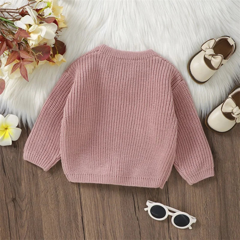Toddler Girl Boy Casual Knitting Pullover for Easter