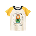 Cartoon Letter Printed Kids Boys Girls Loose Summer Cotton Top childrensterritory