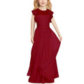 Lace Design Floor Length Girls Pageant Gowns childrensterritory