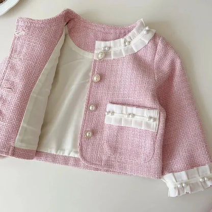 Girls’ Long-Sleeved Stylish Formal Outfit childrensterritory