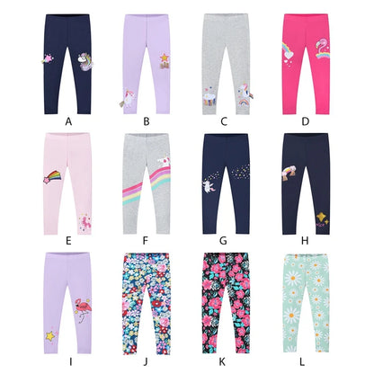 Kids Girls Cartoon Pattern Casual Leggings For 2-8 Years childrensterritory