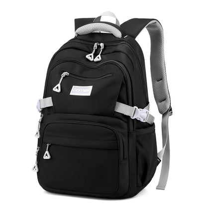 Solid Color Waterproof Shoulder Backpack for Teenage Girls childrensterritory
