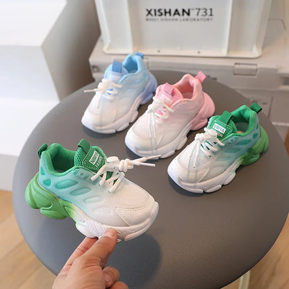 Kids Unisex Gradient Color Breathable Sports Sneakers