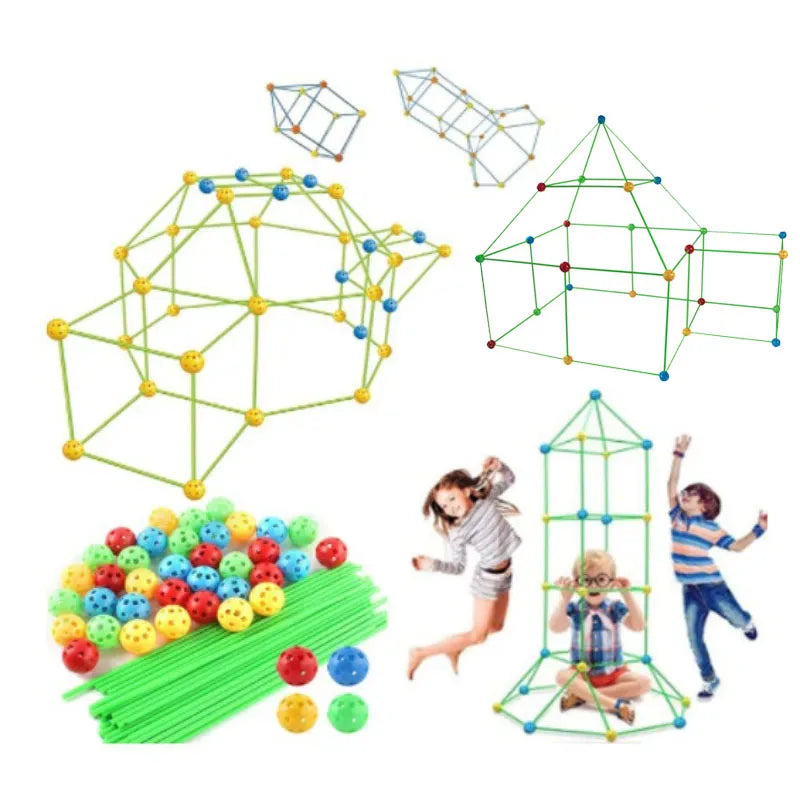 Kids DIY Tent House Building Sticks Educational Toys
