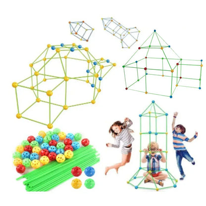 Kids DIY Tent House Building Sticks Educational Toys