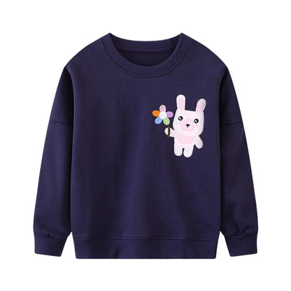Cartoon Glitter Butterfly Design Little Girls Sweatshirts