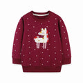 Cartoon Animal Design Little Girls Cotton Sweatshirts for Winter childrensterritory