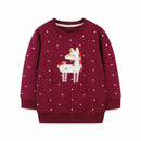 Cartoon Animal Design Little Girls Cotton Sweatshirts for Winter childrensterritory
