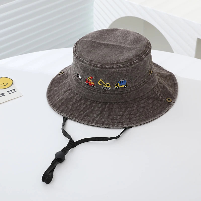 Kids Boys Vehicles Embroidered Adjustable Sports Hats childrensterritory