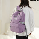 Solid Color Waterproof Shoulder Backpack for Teenage Girls childrensterritory
