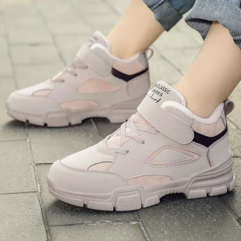 Water Proof Plush Warm Kids Snow Boots Outdoor Shoes childrensterritory