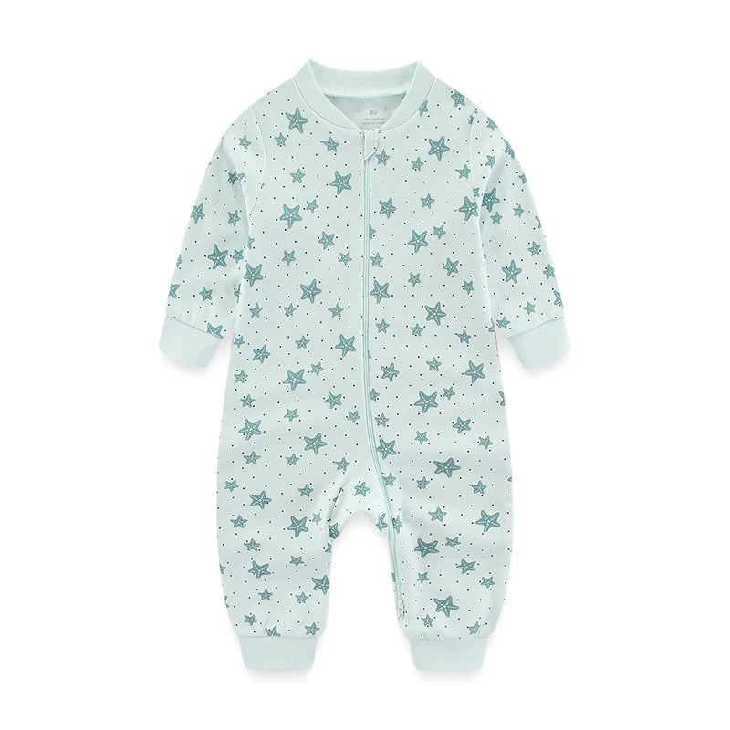 Cartoon Print Long Sleeve Newborn Baby Cotton One-piece/Rompers