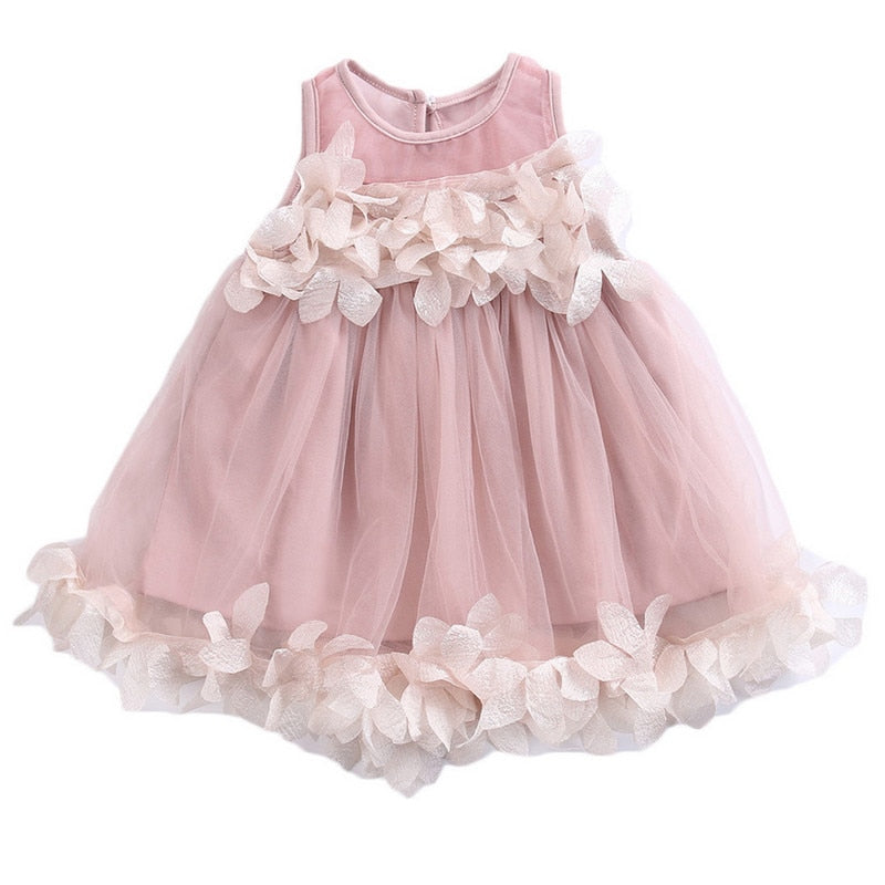 Little Girls Leopard Printed Ruffled Bowknot Party Dress childrensterritory