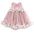 Little Girls Leopard Printed Ruffled Bowknot Party Dress childrensterritory