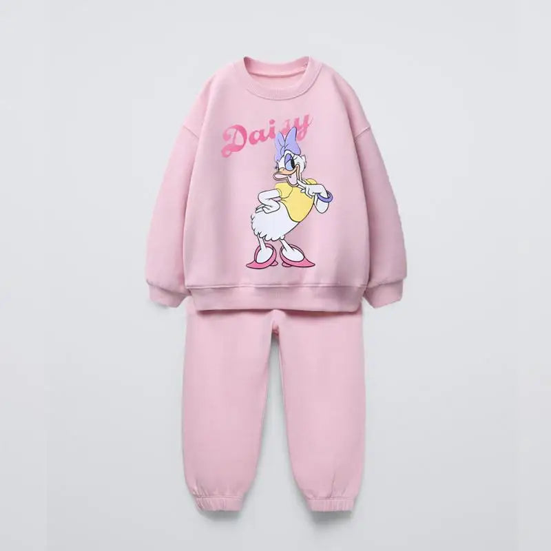 Cartoon Print Long Sleeves Kids Clothing Set