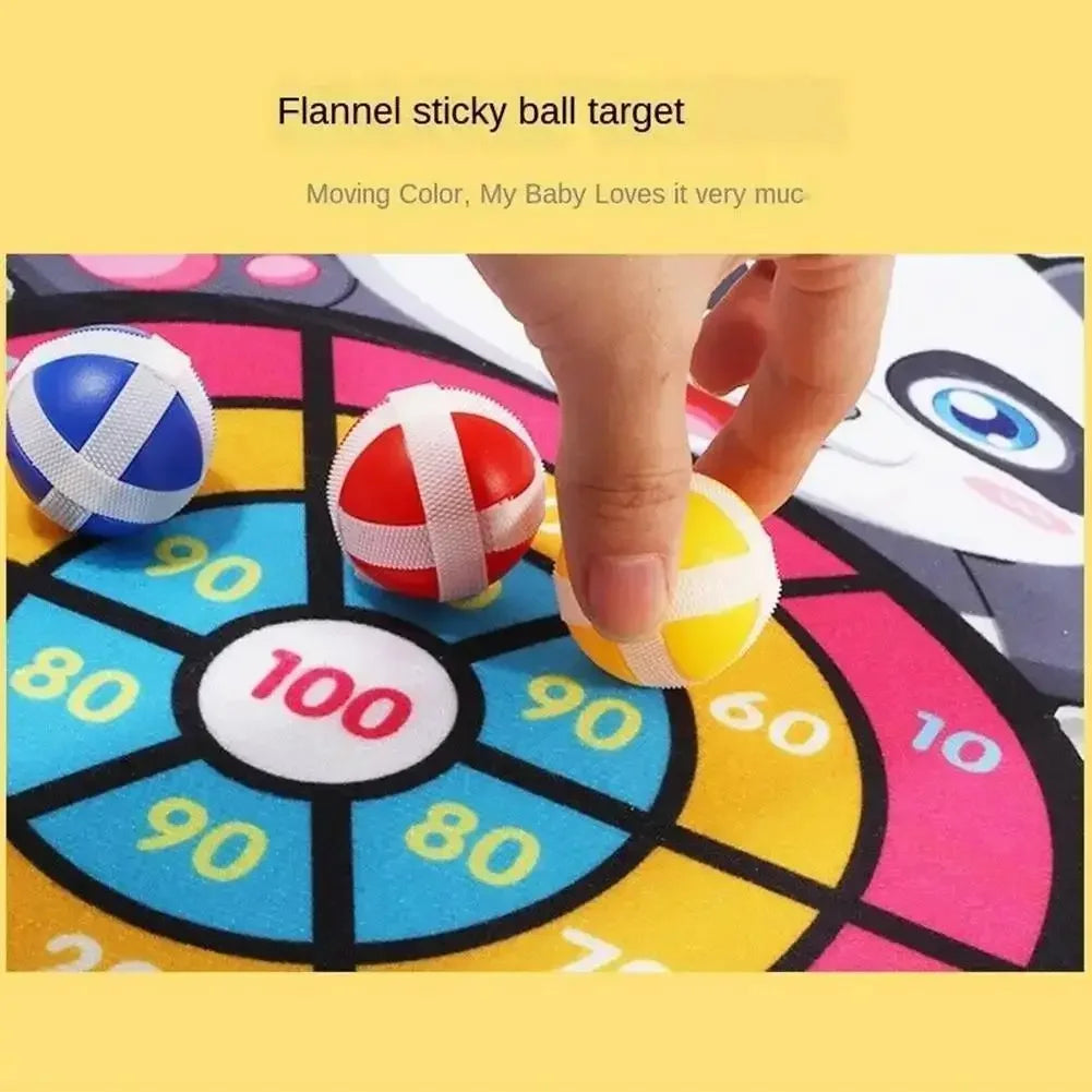 Kids Animal Design Sticky Ball Bow Target Dartboard Toy Set