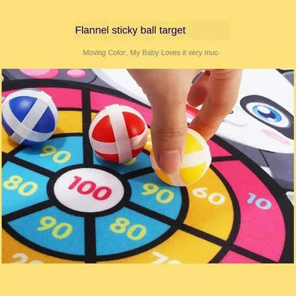 Kids Animal Design Sticky Ball Bow Target Dartboard Toy Set