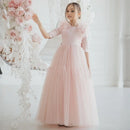Tulle Flower Girl Dresses With Bow For Wedding Birthday