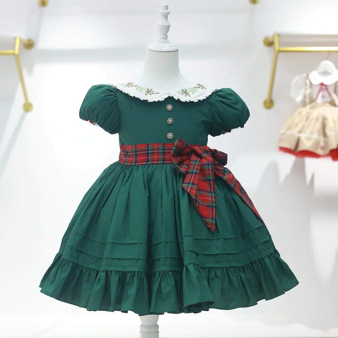 Girls' Half-Sleeves Bowknot Design Party Dresses