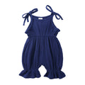 Plain Color Sling Summer Romper for Baby Girl