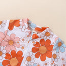Infant Girl Flower Print Zipper Bikini/Swimwear with Cap childrensterritory