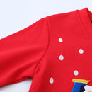 Kids Sweatshirts with Cartoon Tractor Santa Claus Embroidery childrensterritory
