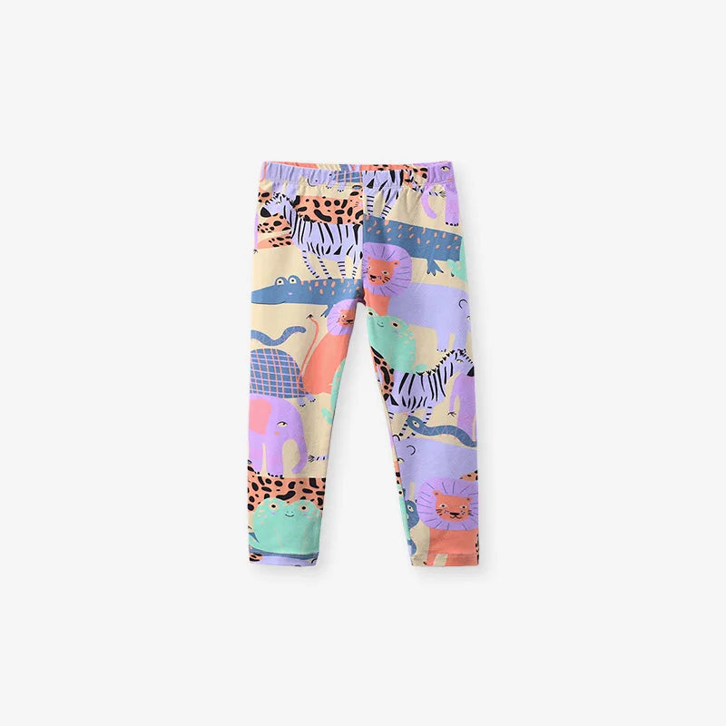 Kids Girls Embroidered Bear Top and Printed Bottoms Set childrensterritory