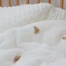 Muslin Cotton Thick Embroidered Baby Crib Blanket with filler childrensterritory