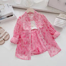 Kids Girls Sunscreen Jacket + Shorts 2Pcs Summer Outfit Set childrensterritory