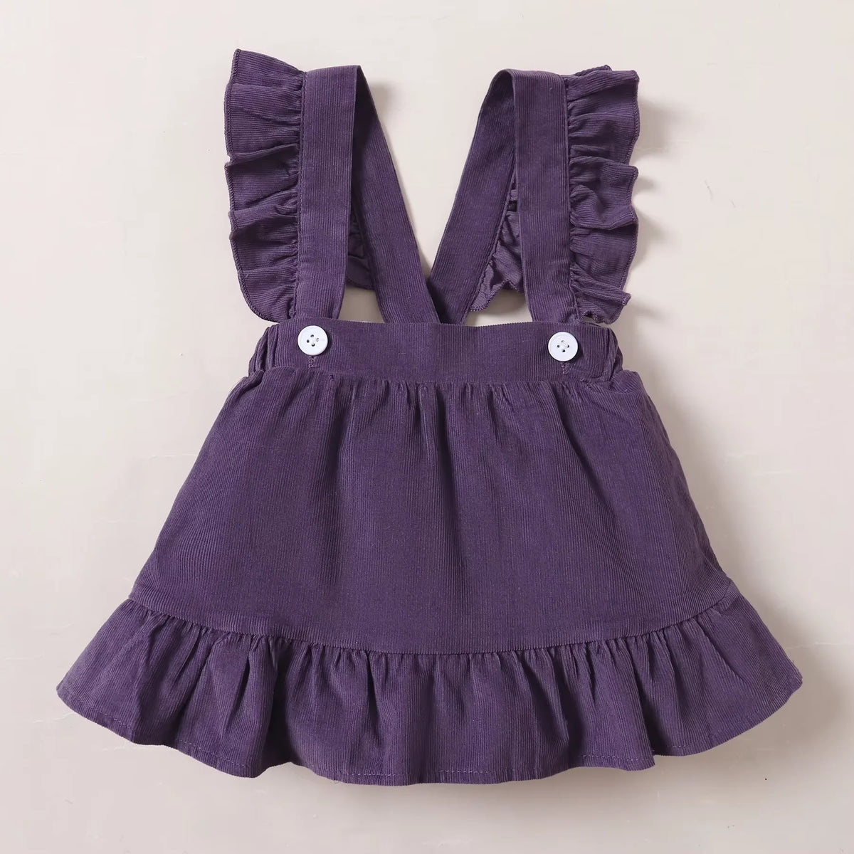 Baby Girl Printed Romper &amp; Suspender Skirt Outfit Set