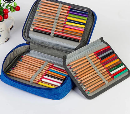 72 Holes Canvas Pencil Case for School Students childrensterritory