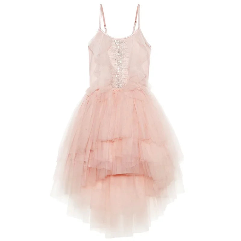 Sleeveless Lace Design Princess Dresses For Girls