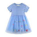 Kids' Girls' Butterfly Embroidery Mesh Dresses for Summer childrensterritory