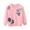 Kids Girls Flowers Birds Embroidery Casual Outerwear childrensterritory