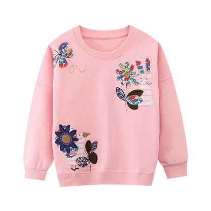 Little Girls Lovely Cotton Printed Sweatshirts childrensterritory
