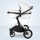 High Quality 2-in-1 Luxury PU Leather Baby Pushchair childrensterritory